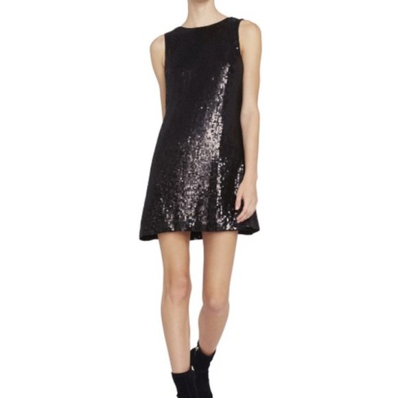 Alice + Olivia Dresses & Skirts - NWT Alice & Olivia Black Sequin Stretch Sleeveless Two Way Dress Size 8